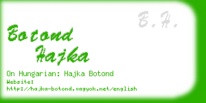 botond hajka business card